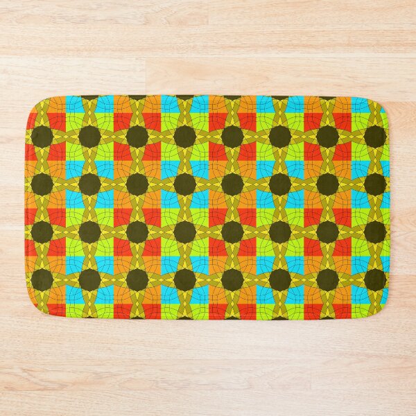 Item preview, Retro Kaleidoscope Geometric Grid Pattern designed and sold by VOYID ART STUDIO.