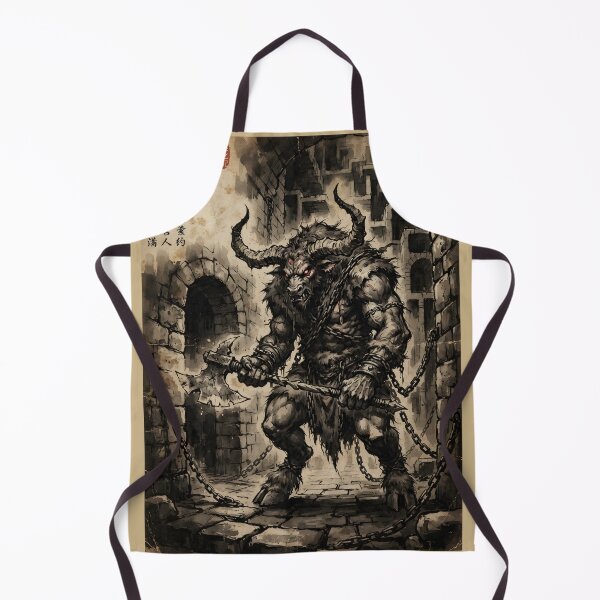 Item preview, The Minotaur of the Labyrinth Sumi-e Ink Wash designed and sold by DuckOddity.