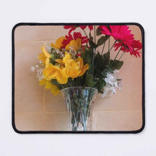 Item preview, Glass Vase Bouquet Of Colorful Artificial Flowers On Stone Shelf For Home Decor designed and sold by Nmallia.