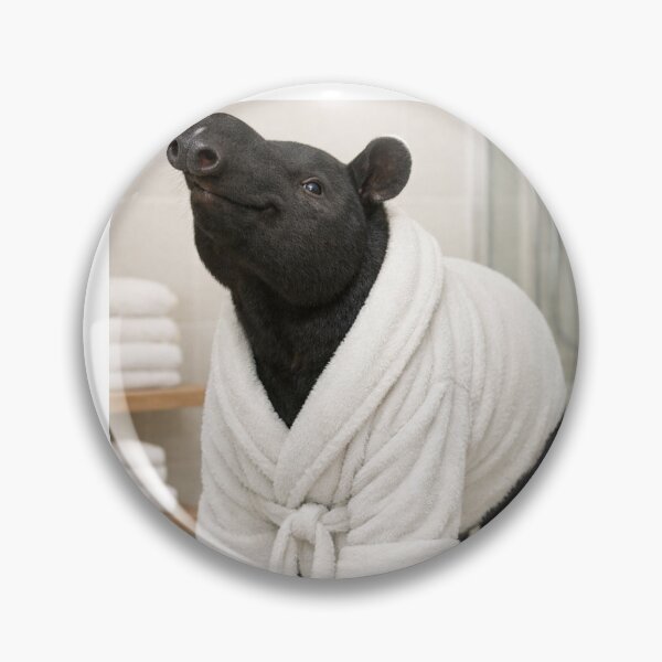 Item preview, Cozy Bathrobe Malayan Tapir designed and sold by Sillytoe.