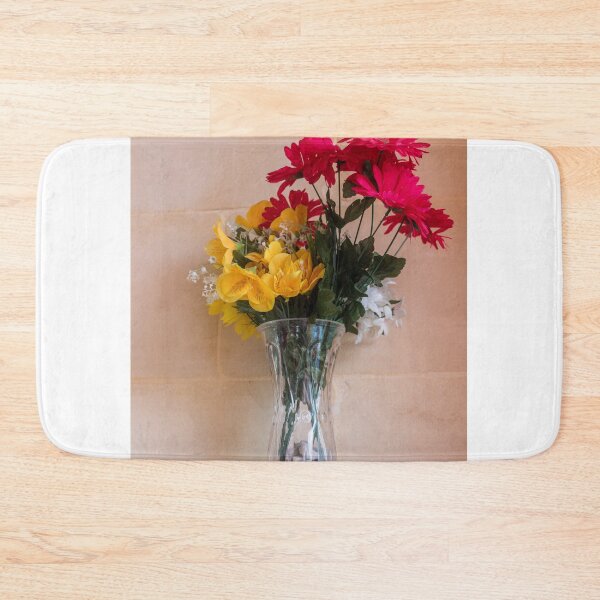 Item preview, Glass Vase Bouquet Of Colorful Artificial Flowers On Stone Shelf For Home Decor designed and sold by Nmallia.