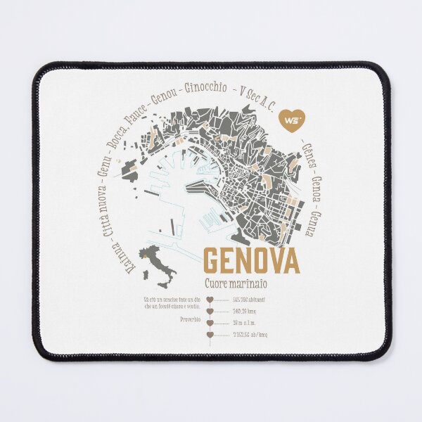 Item preview, Genova Vintage Map Italian Style designed and sold by waldraws.