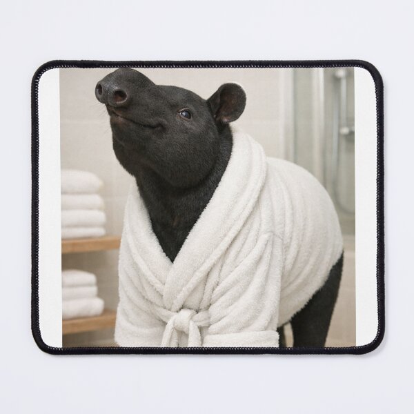 Item preview, Cozy Bathrobe Malayan Tapir designed and sold by Sillytoe.