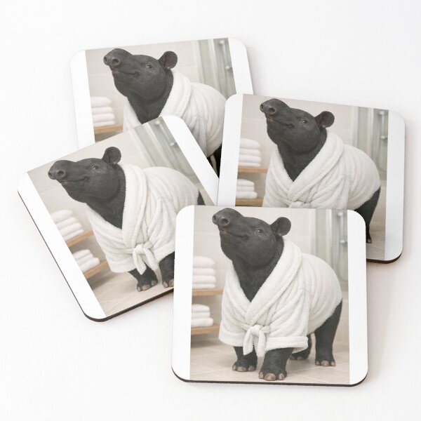 Item preview, Bata de baño acogedora Tapir malayo designed and sold by Sillytoe.