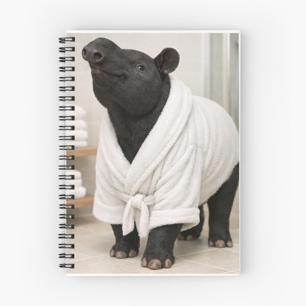 Item preview, Cozy Bathrobe Malayan Tapir designed and sold by Sillytoe.