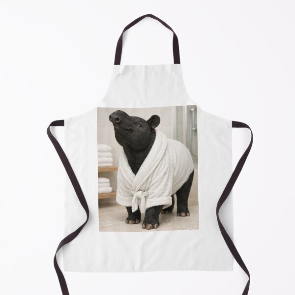 Item preview, Cozy Bathrobe Malayan Tapir designed and sold by Sillytoe.