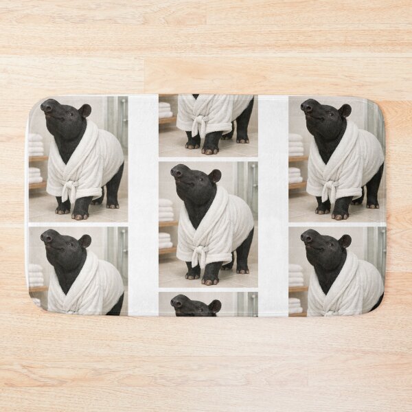 Item preview, Cozy Bathrobe Malayan Tapir designed and sold by Sillytoe.