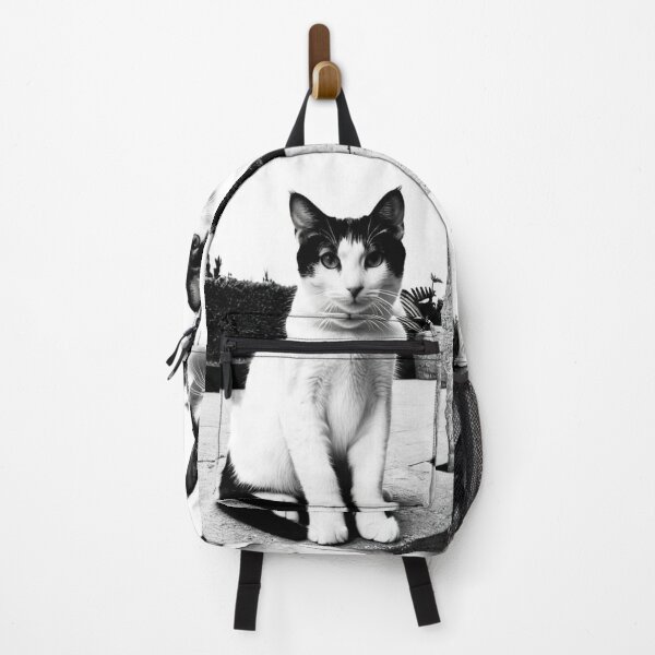 Item preview, Animals - Bicolor Cat in the Street, Urban Black and White Elegance designed and sold by World-Pets.