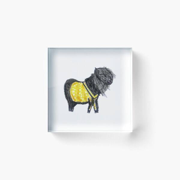 Item preview, Black Shetland Pony in a Sweater Art designed and sold by MagicYana.