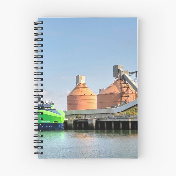 Item preview, Colourful Green Ship berthed at the Port of Blyth Silos designed and sold by Violaman.