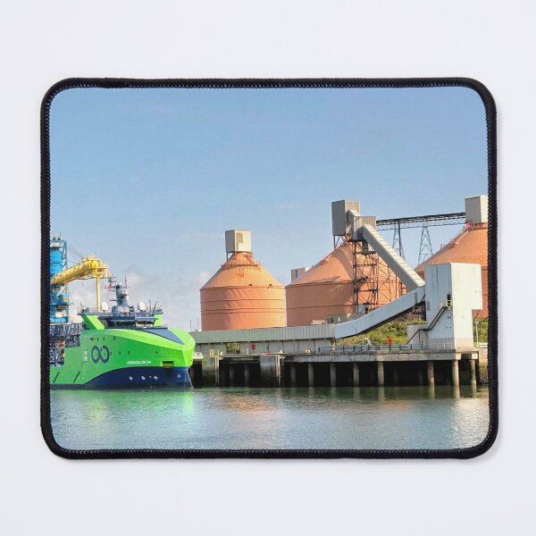 Item preview, Colourful Green Ship berthed at the Port of Blyth Silos designed and sold by Violaman.