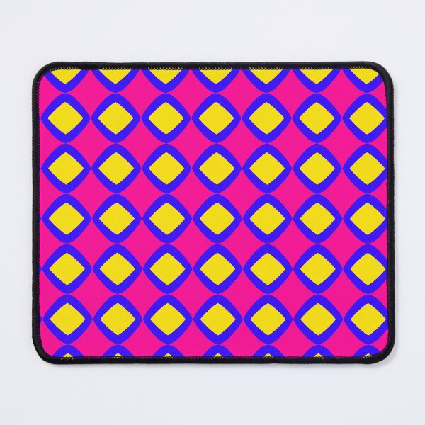 Item preview, Vibrant Neon Pink and Yellow Geometric Diamond Pattern designed and sold by VOYID ART STUDIO.