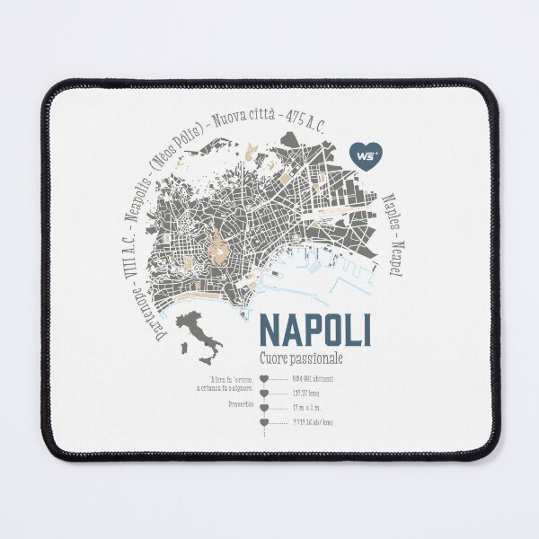 Item preview, Naples Vintage Map Italian Style designed and sold by waldraws.