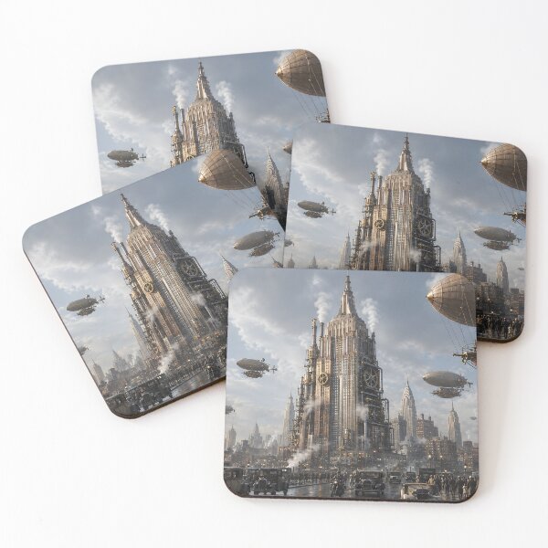 Item preview, Retro-futuristic skyline: The age of machines designed and sold by Projekt H73.