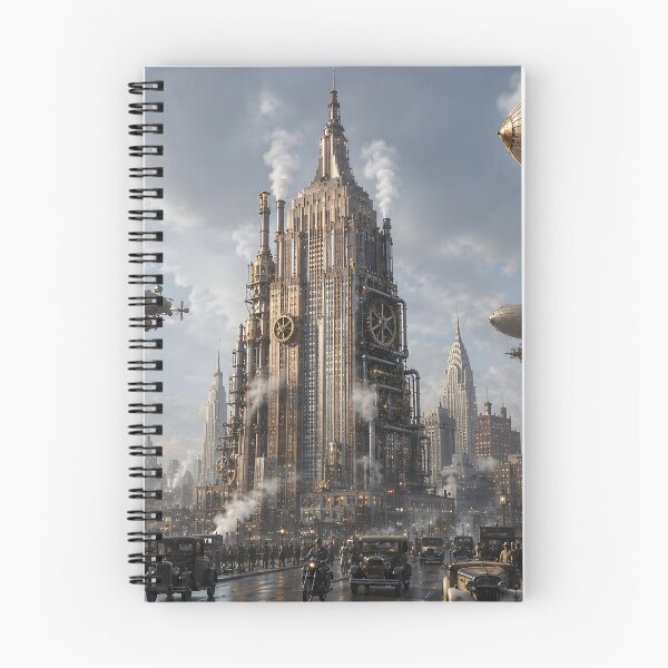 Item preview, Retro-futuristic skyline: The age of machines designed and sold by Projekt H73.