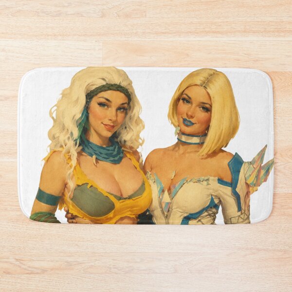 Item preview, Fantasy Heroine Duo Pin-Up | Original Retro Cosplay Inspired by Comic Legends designed and sold by Cosplayvintage.