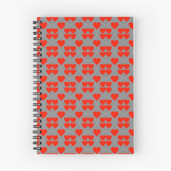 Item preview, Romantic Red Hearts Seamless Pattern on Gray designed and sold by VOYID ART STUDIO.