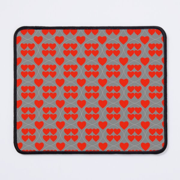 Item preview, Romantic Red Hearts Seamless Pattern on Gray designed and sold by VOYID ART STUDIO.