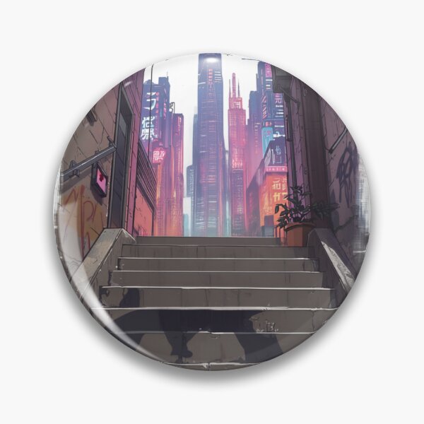 Item preview, Cyberpunk Street With No Girl Neo Tokyo Painterly Manga Art designed and sold by The Fine Print by BassAddict.