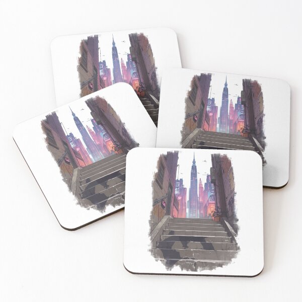 Item preview, Cyberpunk Street With No Girl Neo Tokyo Painterly Manga Art designed and sold by The Fine Print by BassAddict.