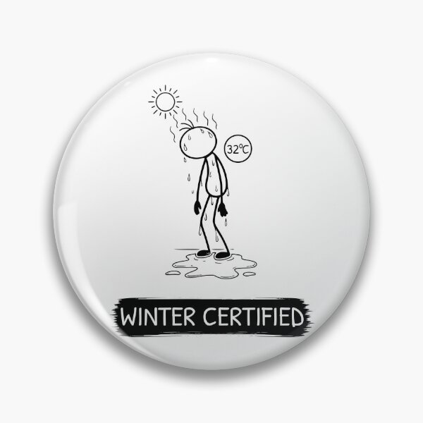 Item preview, Funny Hot Weather T-Shirt | Winter Certified | Summer Humour | Minimalist Stick Figure designed and sold by Pebl-Co.