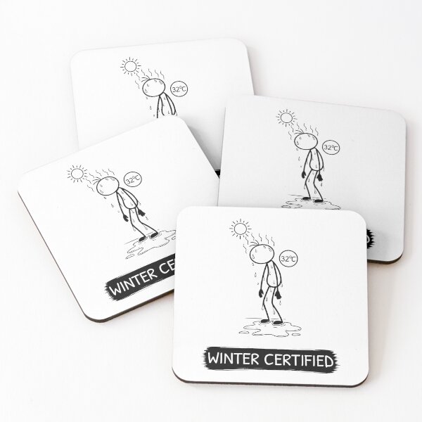 Item preview, Funny Hot Weather T-Shirt | Winter Certified | Summer Humour | Minimalist Stick Figure designed and sold by Pebl-Co.