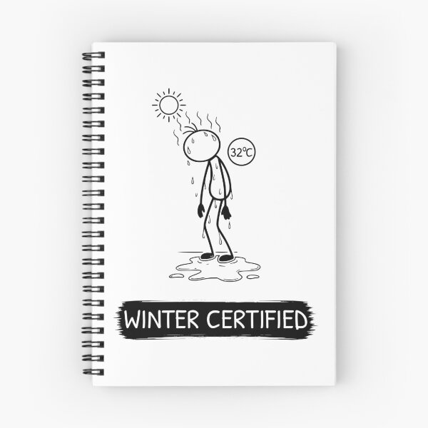 Item preview, Funny Hot Weather T-Shirt | Winter Certified | Summer Humour | Minimalist Stick Figure designed and sold by Pebl-Co.
