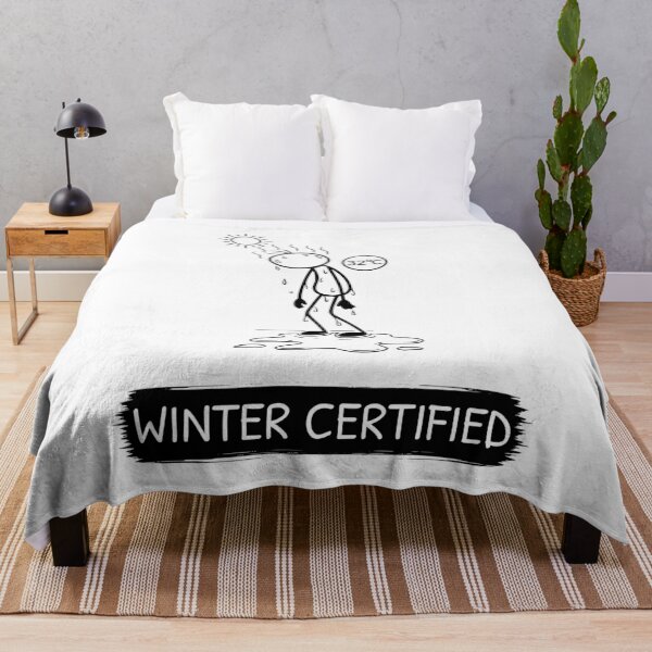 Item preview, Funny Hot Weather T-Shirt | Winter Certified | Summer Humour | Minimalist Stick Figure designed and sold by Pebl-Co.