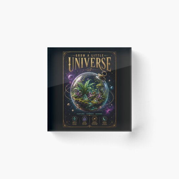 Item preview, Grow a Little Universe – Cosmic Terrarium Poster  designed and sold by Sketchlegacy.