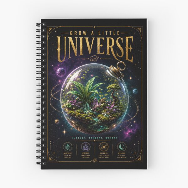 Item preview, Grow a Little Universe – Cosmic Terrarium Poster  designed and sold by Sketchlegacy.