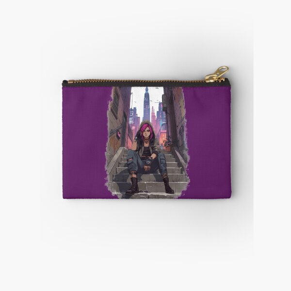 Item preview, Cyberpunk Street Girl Neo Tokyo Neon Painterly Manga Art designed and sold by The Fine Print by BassAddict.