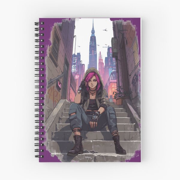 Item preview, Cyberpunk Street Girl Neo Tokyo Neon Painterly Manga Art designed and sold by The Fine Print by BassAddict.