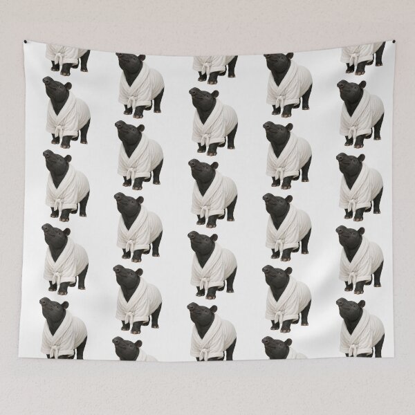 Item preview, Relaxing Bathrobe Malayan Tapir designed and sold by Sillytoe.