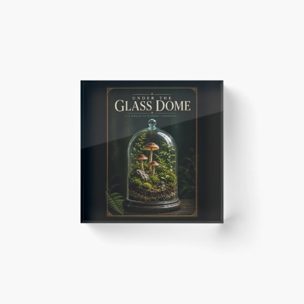 Item preview, Under the Glass Dome – Woodland Terrarium Poster  designed and sold by Sketchlegacy.
