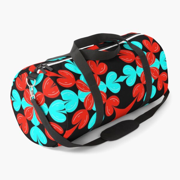Item preview, Vibrant Red and Cyan Hearts Geometric Seamless Pattern designed and sold by VOYID ART STUDIO.