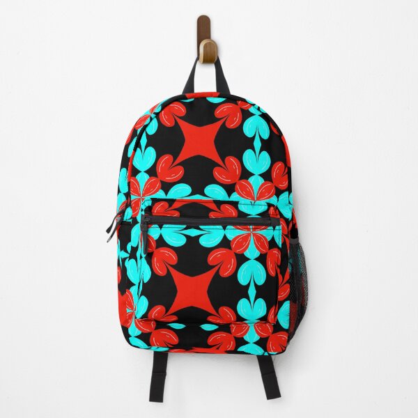 Item preview, Vibrant Red and Cyan Hearts Geometric Seamless Pattern designed and sold by VOYID ART STUDIO.