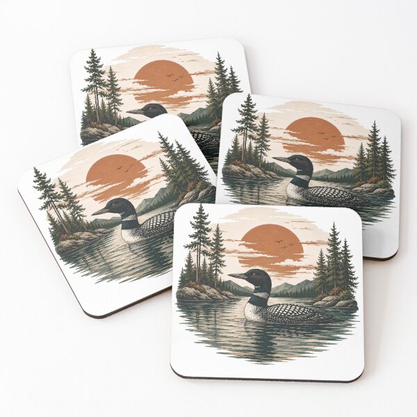 Item preview, Vintage Loon Lake Nature Retro Wildlife Bird Graphic Forest Lake Landscape Outdoor  designed and sold by VGAfanatic.
