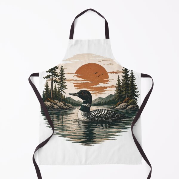 Artikelvorschau, Vintage-Moon-See-Natur-Retro-Wildvogel-Grafik-Wald-See-Landschaft-Outdoor entworfen und verkauft von VGAfanatic.