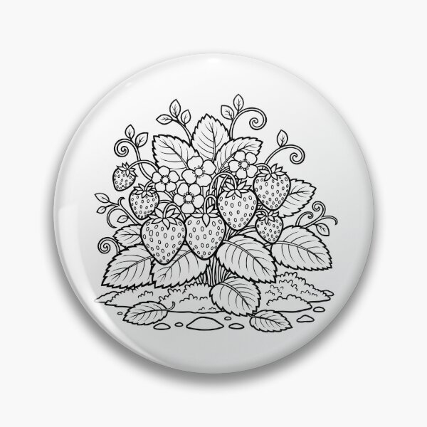 Item preview, Wild Strawberry Garden Illustration designed and sold by ArtPer-design.