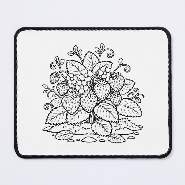Item preview, Wild Strawberry Garden Illustration designed and sold by ArtPer-design.