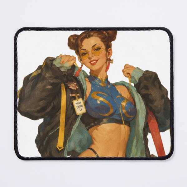 Item preview, Chun-Li Pin-Up | Retro Street Fighter Cosplay Vintage Illustration designed and sold by Cosplayvintage.