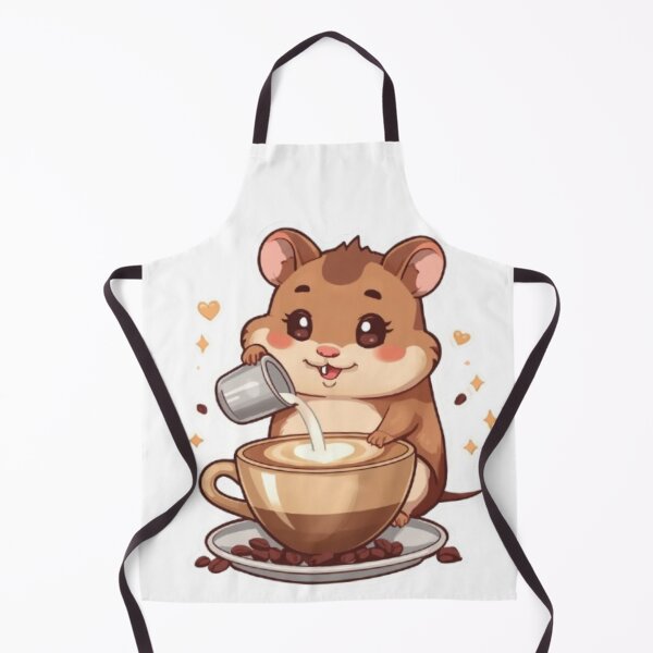 Item preview, Cute Coffee Hamster Latte Art | Cozy Café Kawaii Design designed and sold by Stylestickers55.