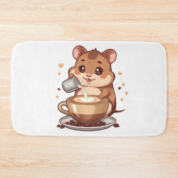 Item preview, Cute Coffee Hamster Latte Art | Cozy Café Kawaii Design designed and sold by Stylestickers55.