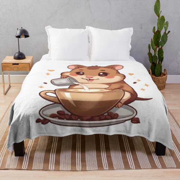 Item preview, Cute Coffee Hamster Latte Art | Cozy Café Kawaii Design designed and sold by Stylestickers55.