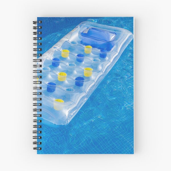 Item preview, Clear Inflatable Pool Float With Yellow And Blue Cup Holders Floating On Bright Blue Water designed and sold by Nmallia.