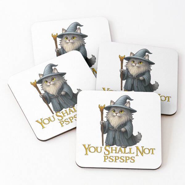 Item preview, You Shall Not Pspsps Cat Wizard designed and sold by CoquetteGoose.