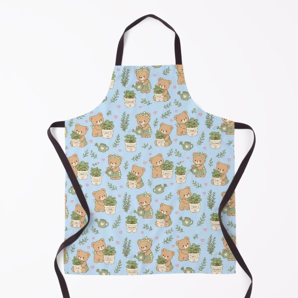 Item preview, Teddy Bear Herb Garden Kawaii Pattern designed and sold by Soft Berry Studio.