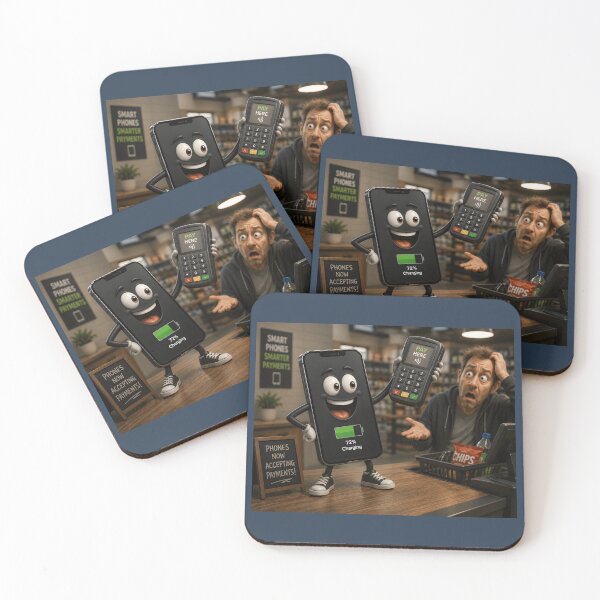 Item preview, Phones Now Accepting Payments Funny Contactless Phone Design designed and sold by Hornace88studio.