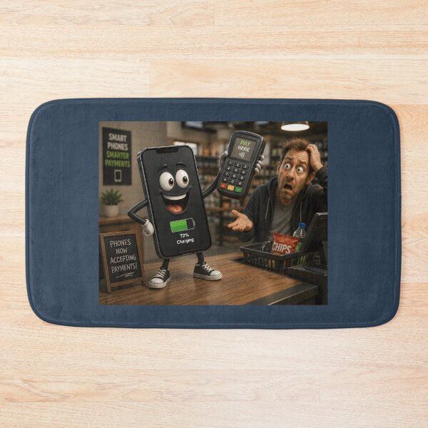 Item preview, Phones Now Accepting Payments Funny Contactless Phone Design designed and sold by Hornace88studio.
