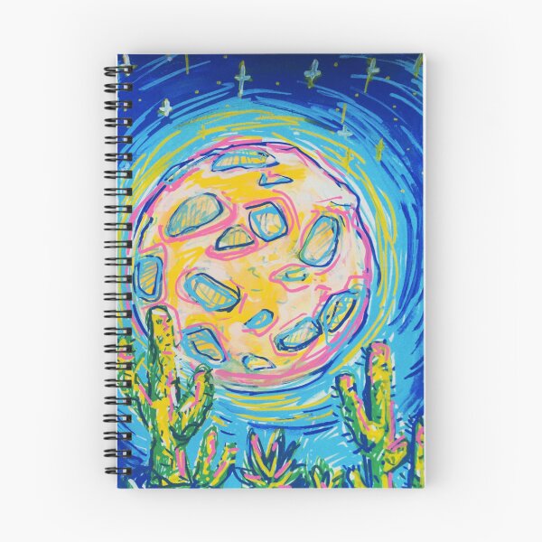 Item preview, The Cactus Full Moon colorful illustration designed and sold by Happy Mediums Art.